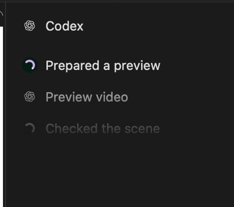 The Agent sidebar showing a preview request and its result