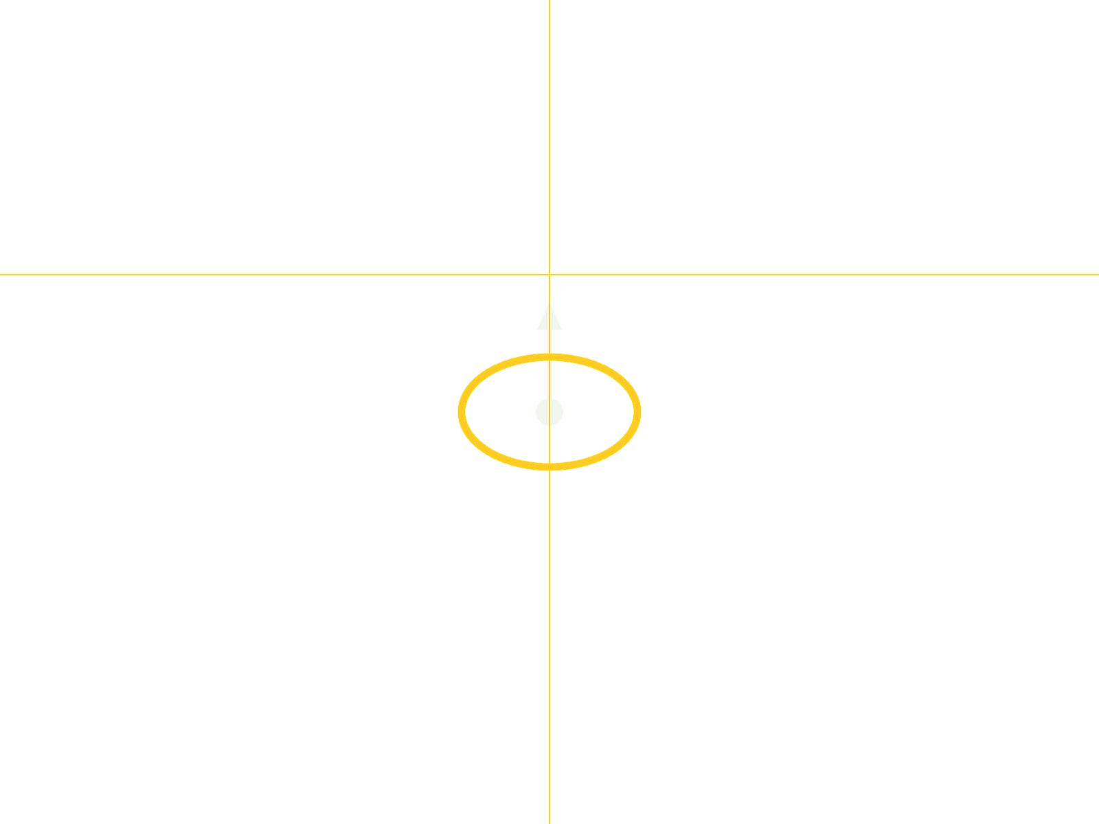 Yellow canvas center and third guides