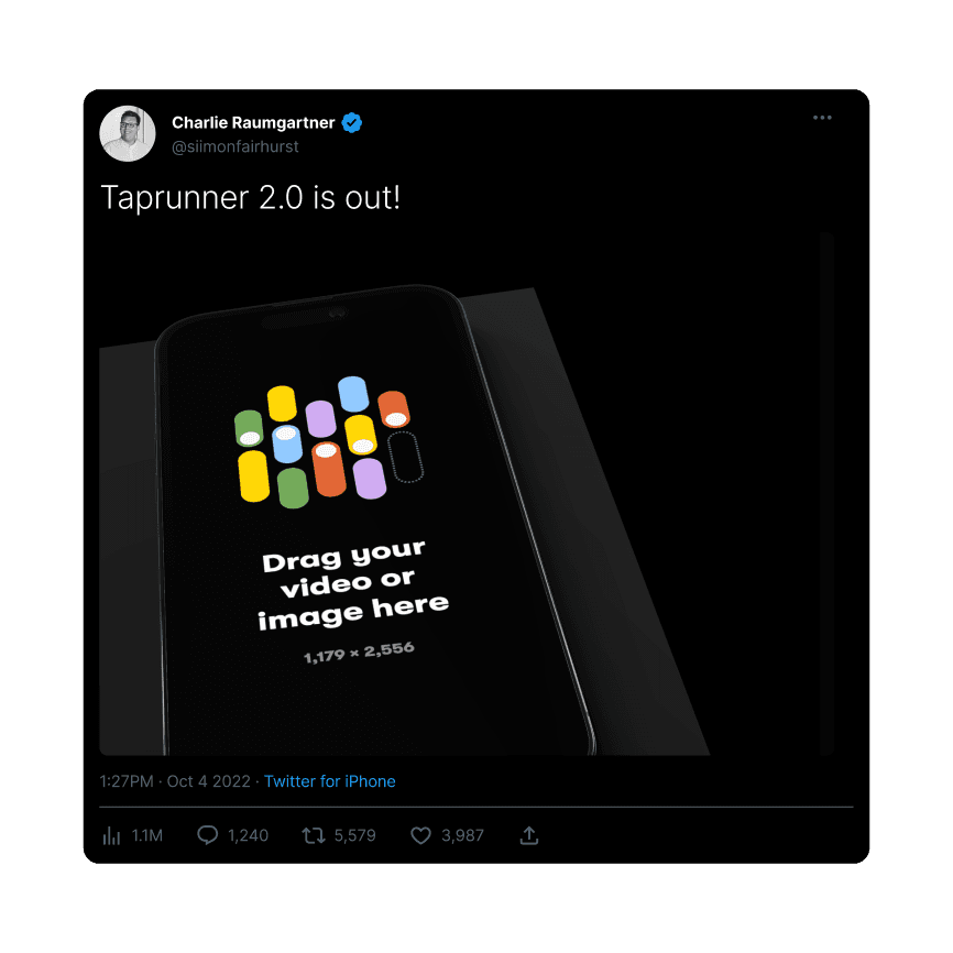 A tweet on Twitter with a mockup