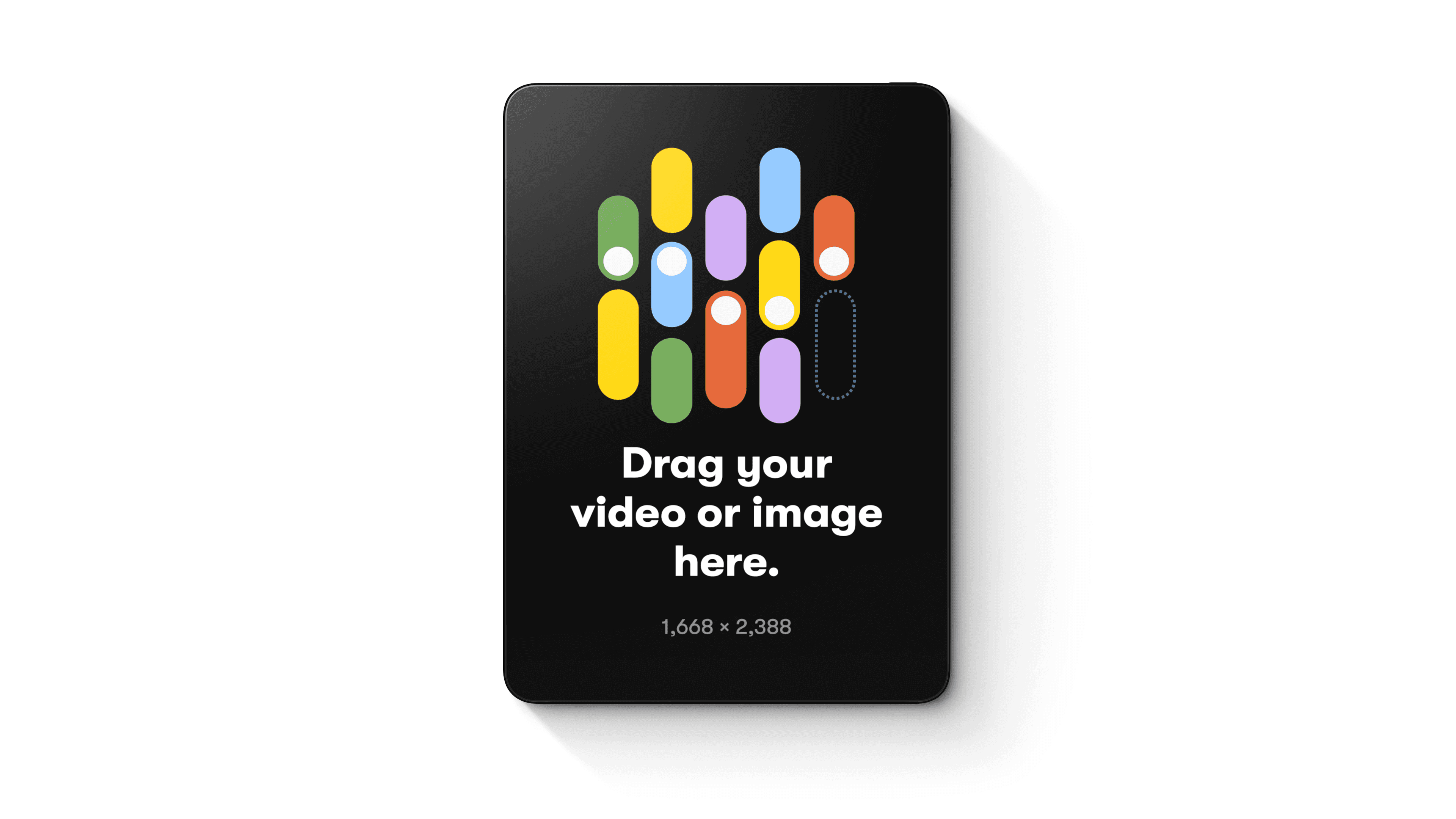 Strong and long shadow on mockup