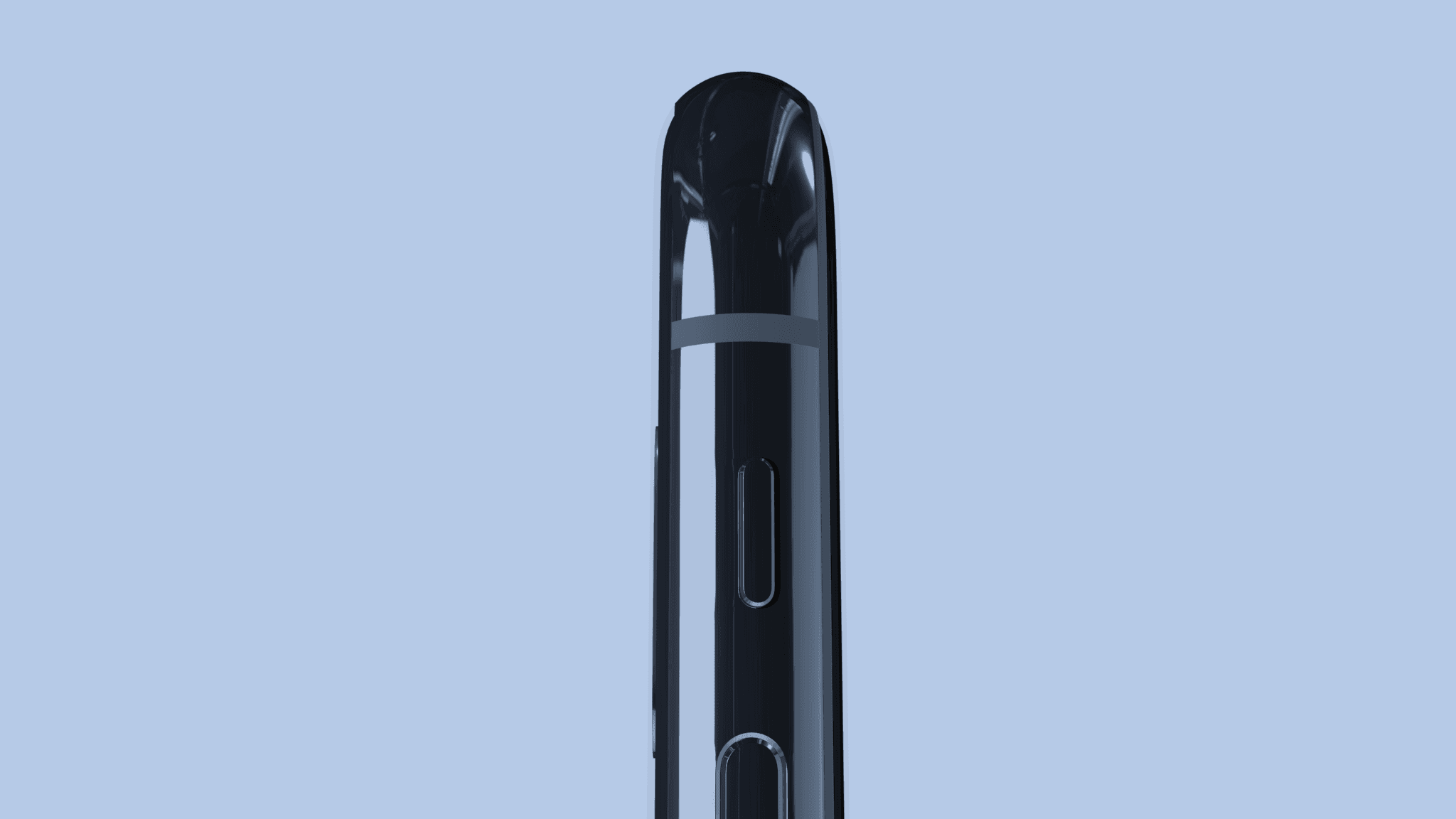 Top view of iPhone X from the side