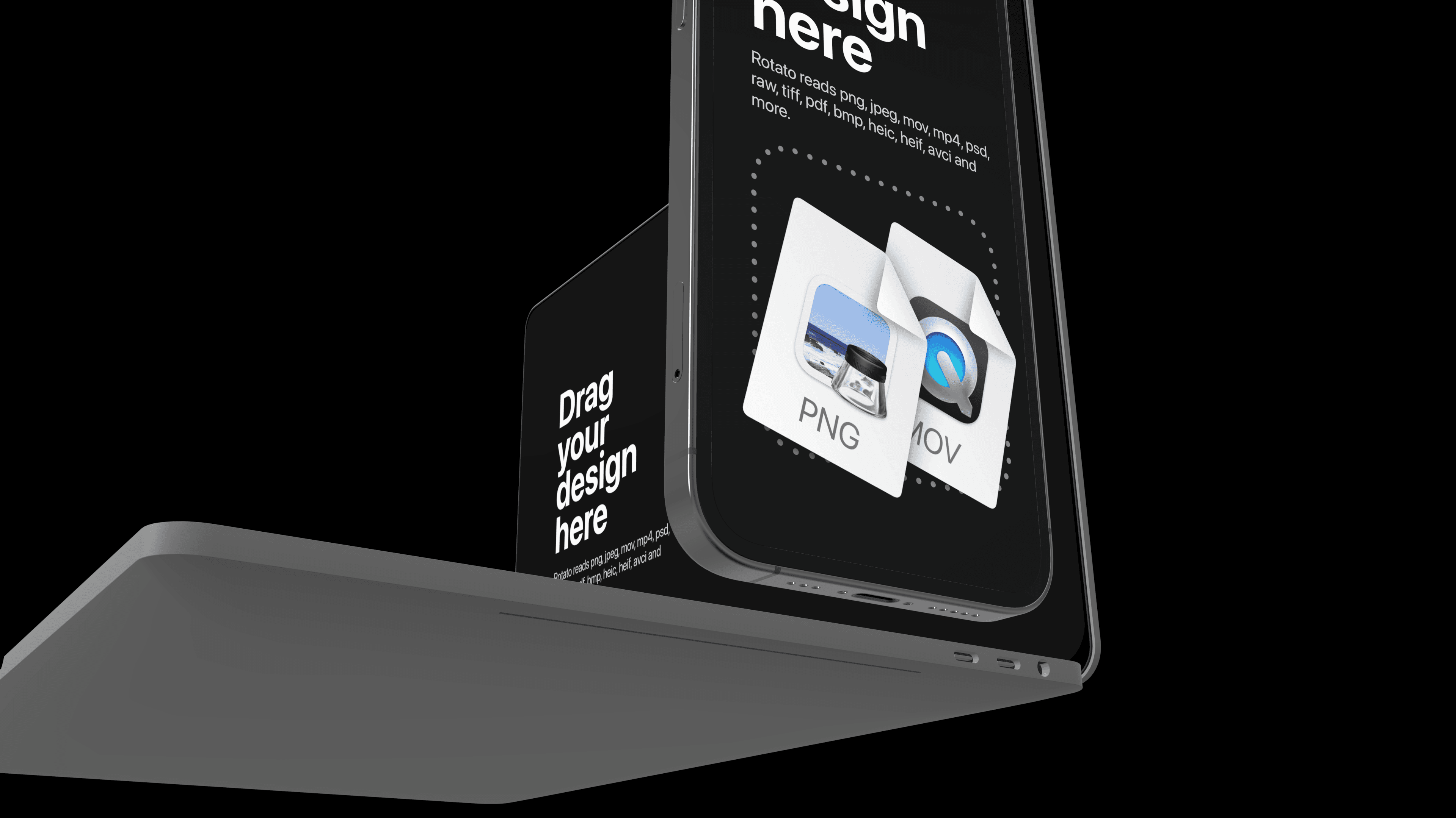 Macbook with iPhone pointing to the side gallery 1