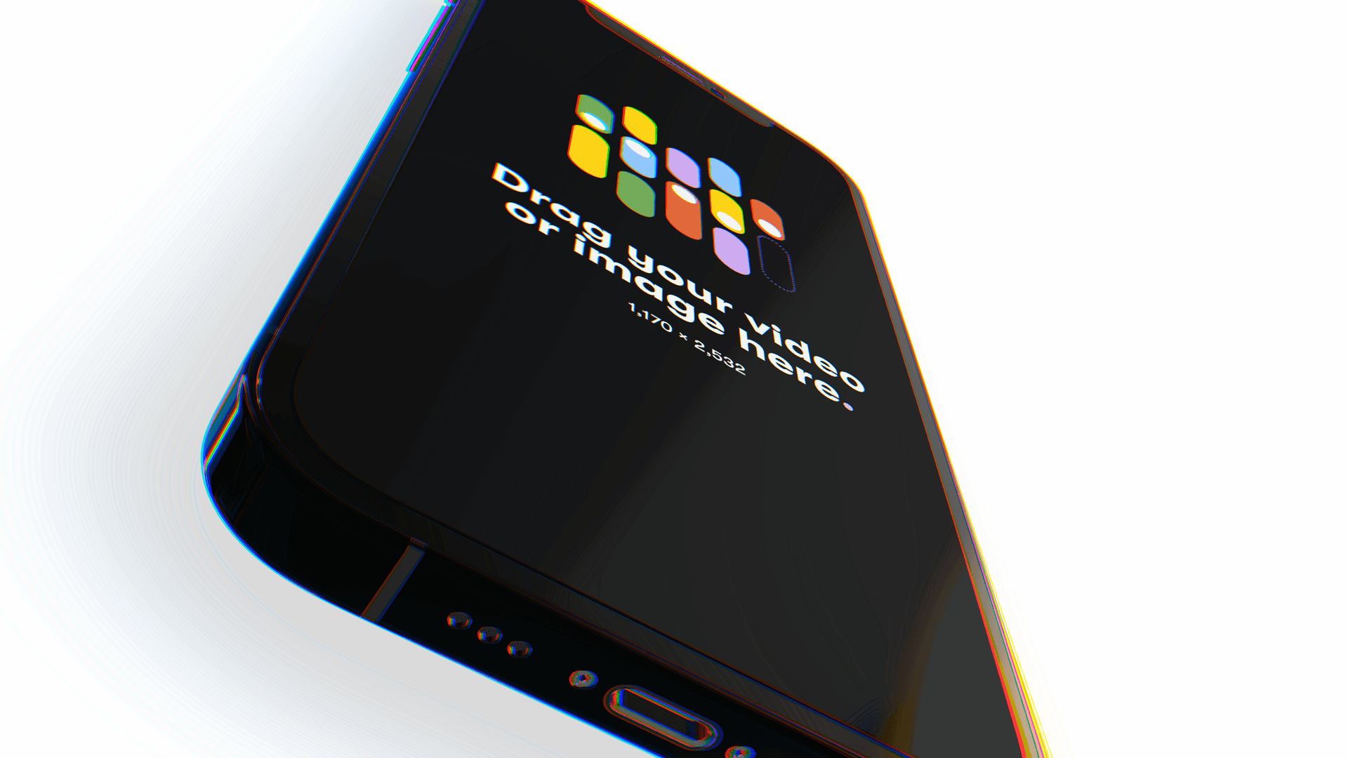 iPhone 12 Pro Glitchy Mockup