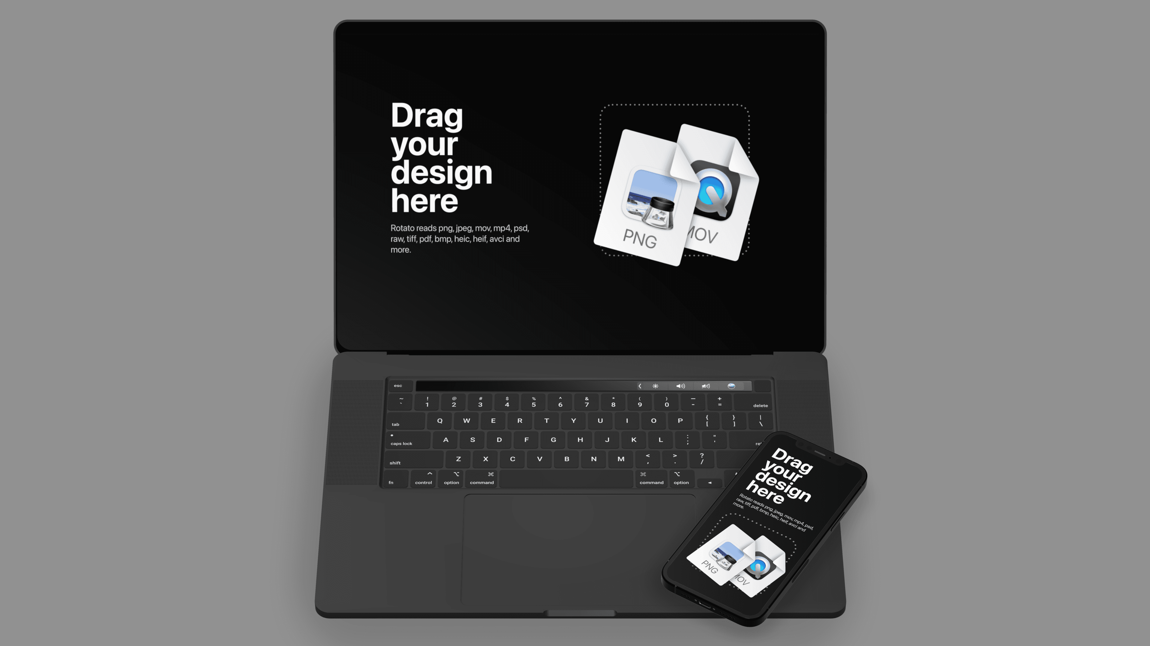 iPhone on a Macbook keyboard