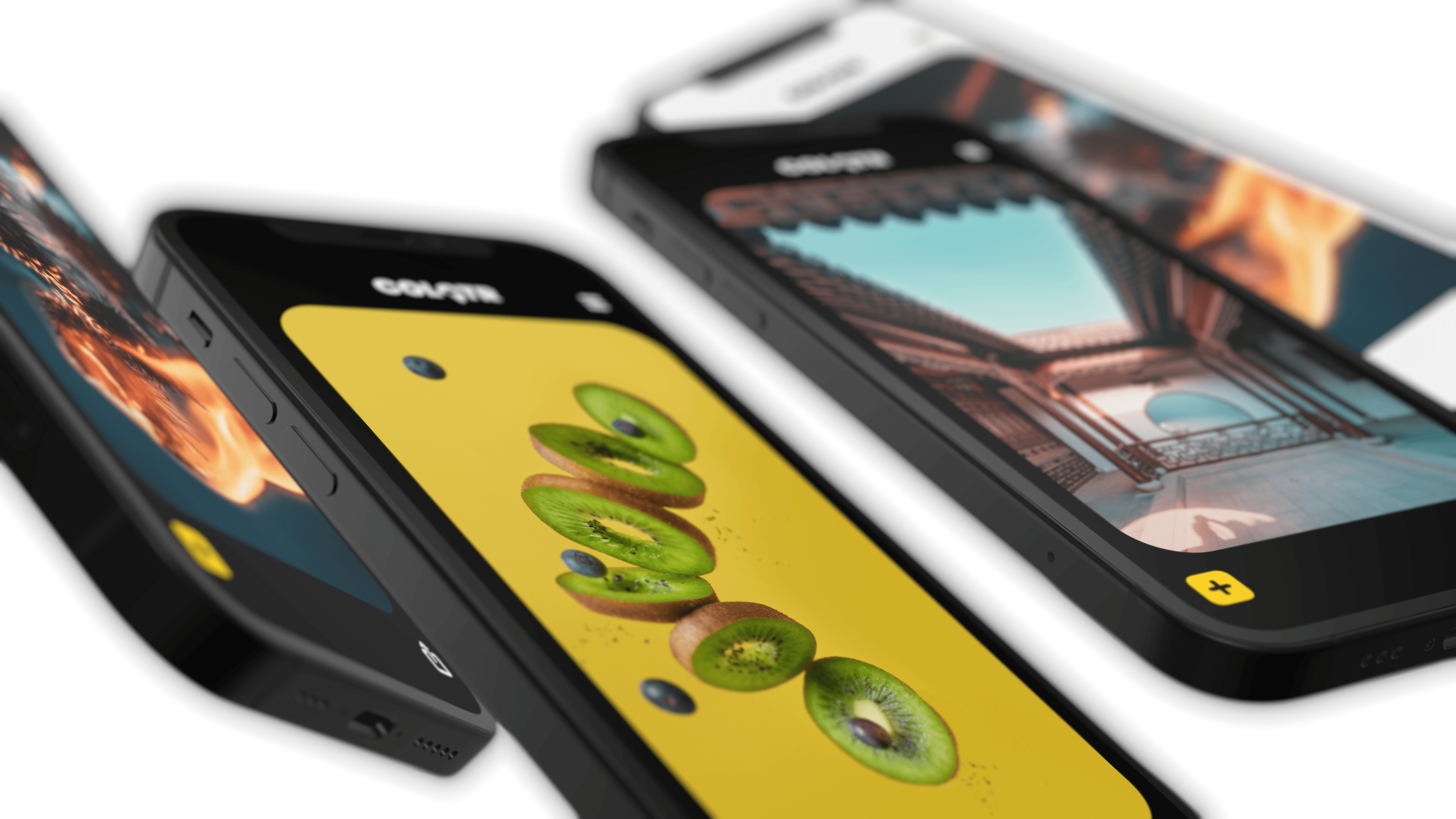 Floating iPhone mockups, tossed in the air gallery 3