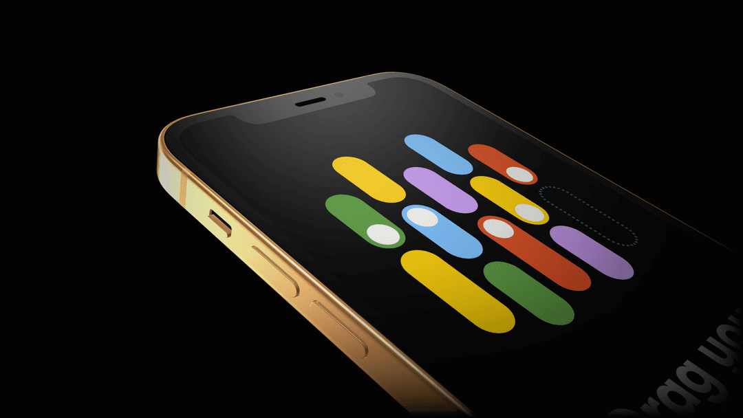 iPhone 12 Gold Vignette Mockup gallery 1