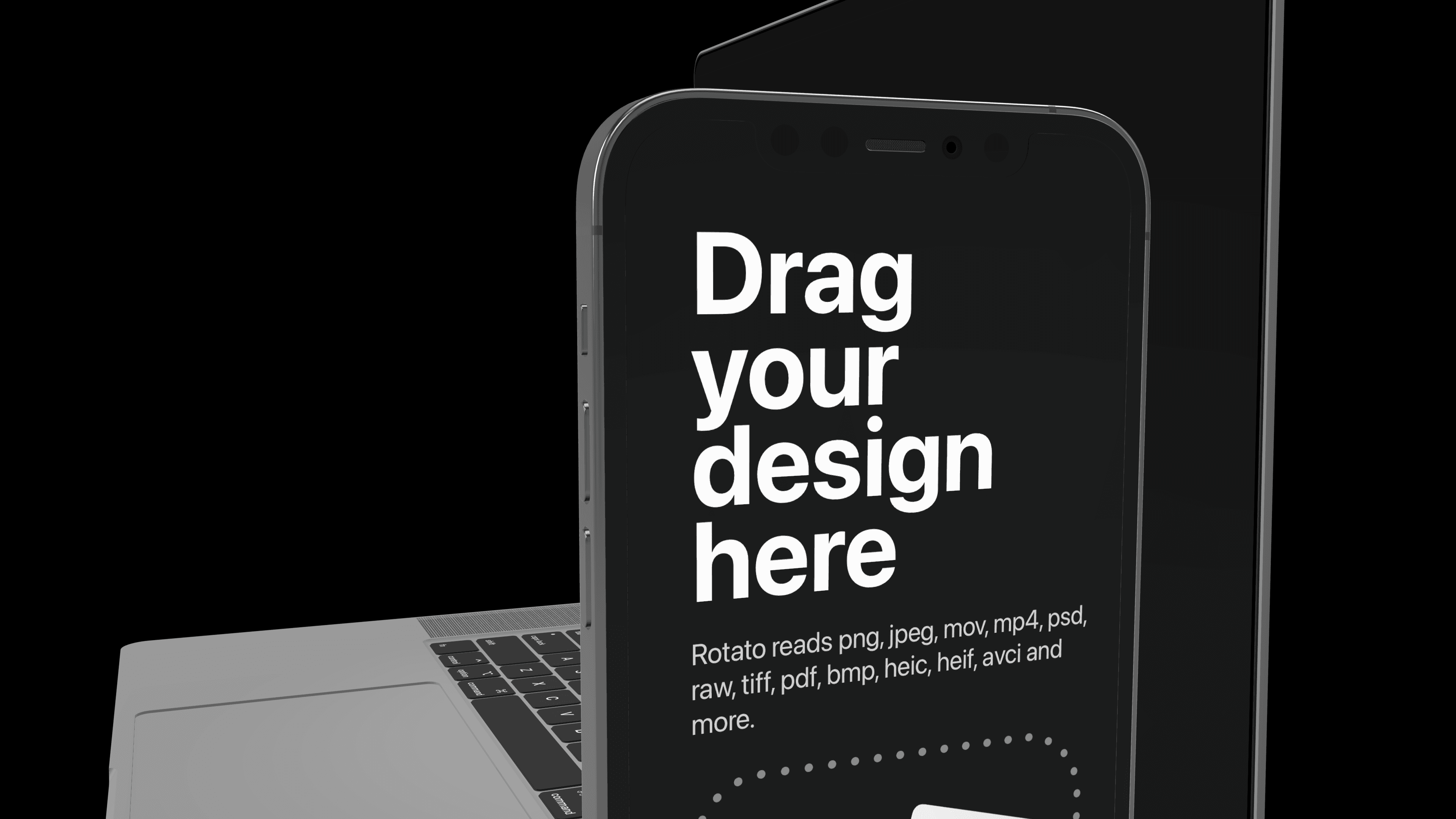 Macbook with iPhone pointing to the side gallery 5