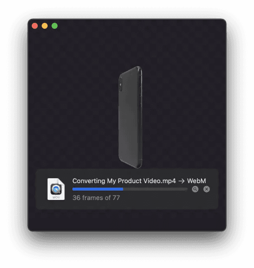 Image of the Rotato Converter, as part of a how-to on how to check for video transparency.