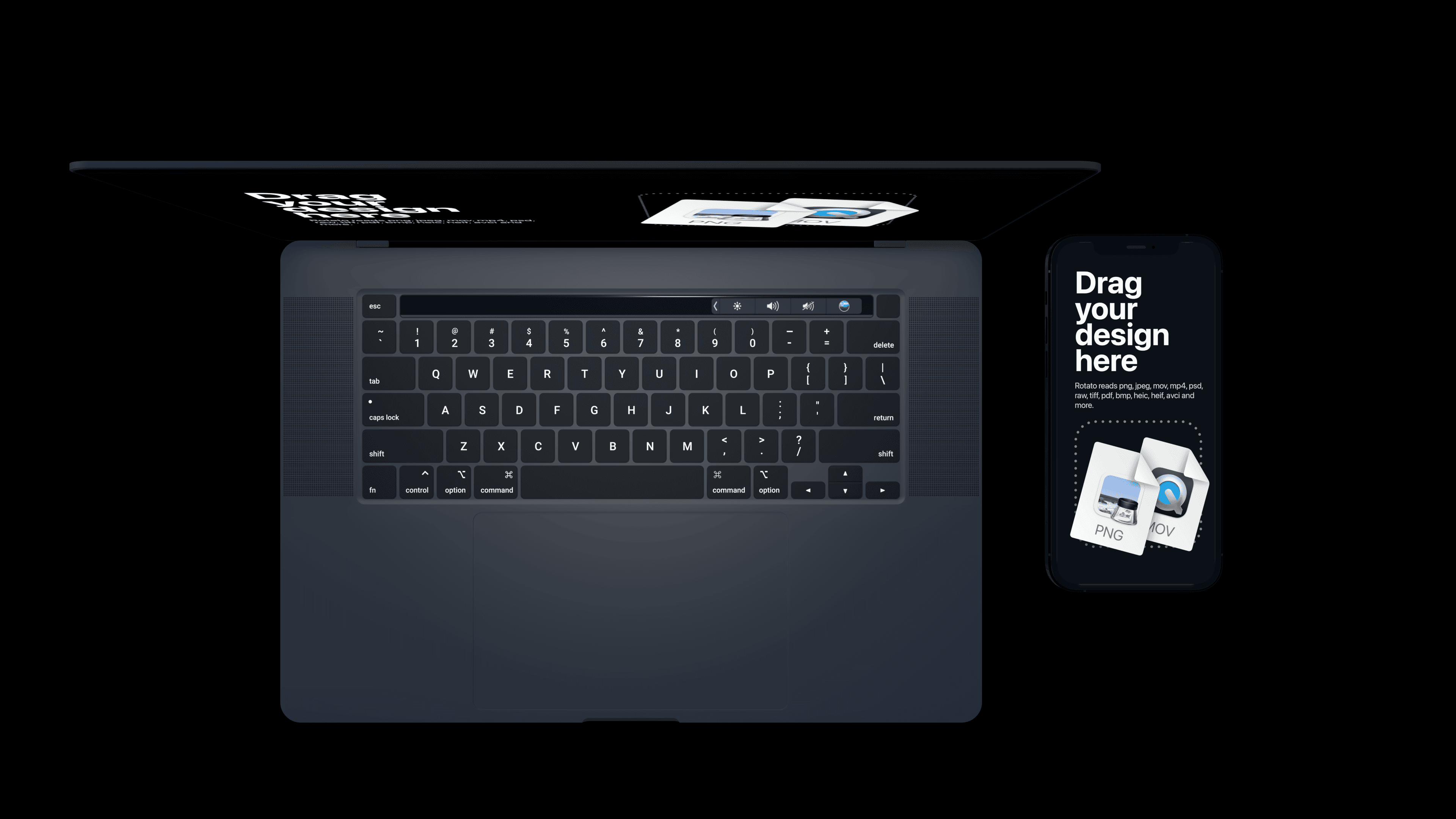 iPhone next to a Macbook