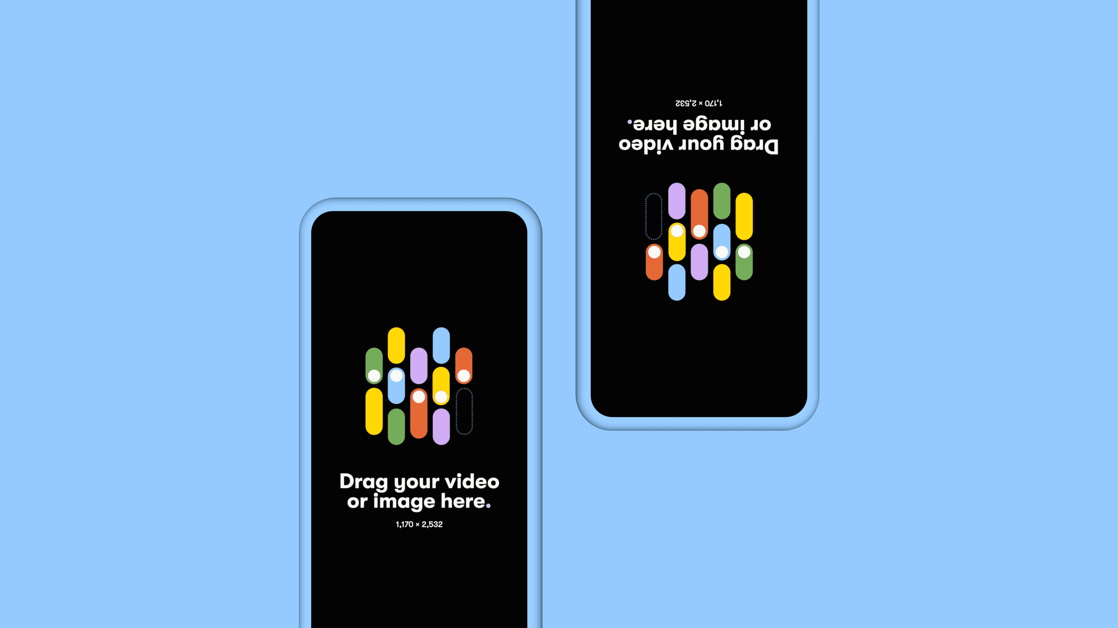 2 generic phone mockups, upside-down gallery 8