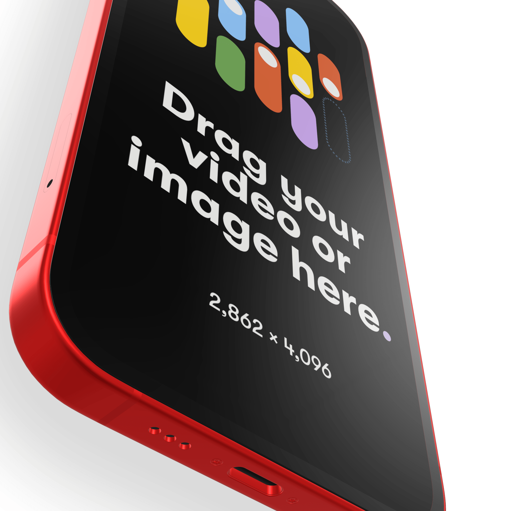 iPhone 12 Red Mockup