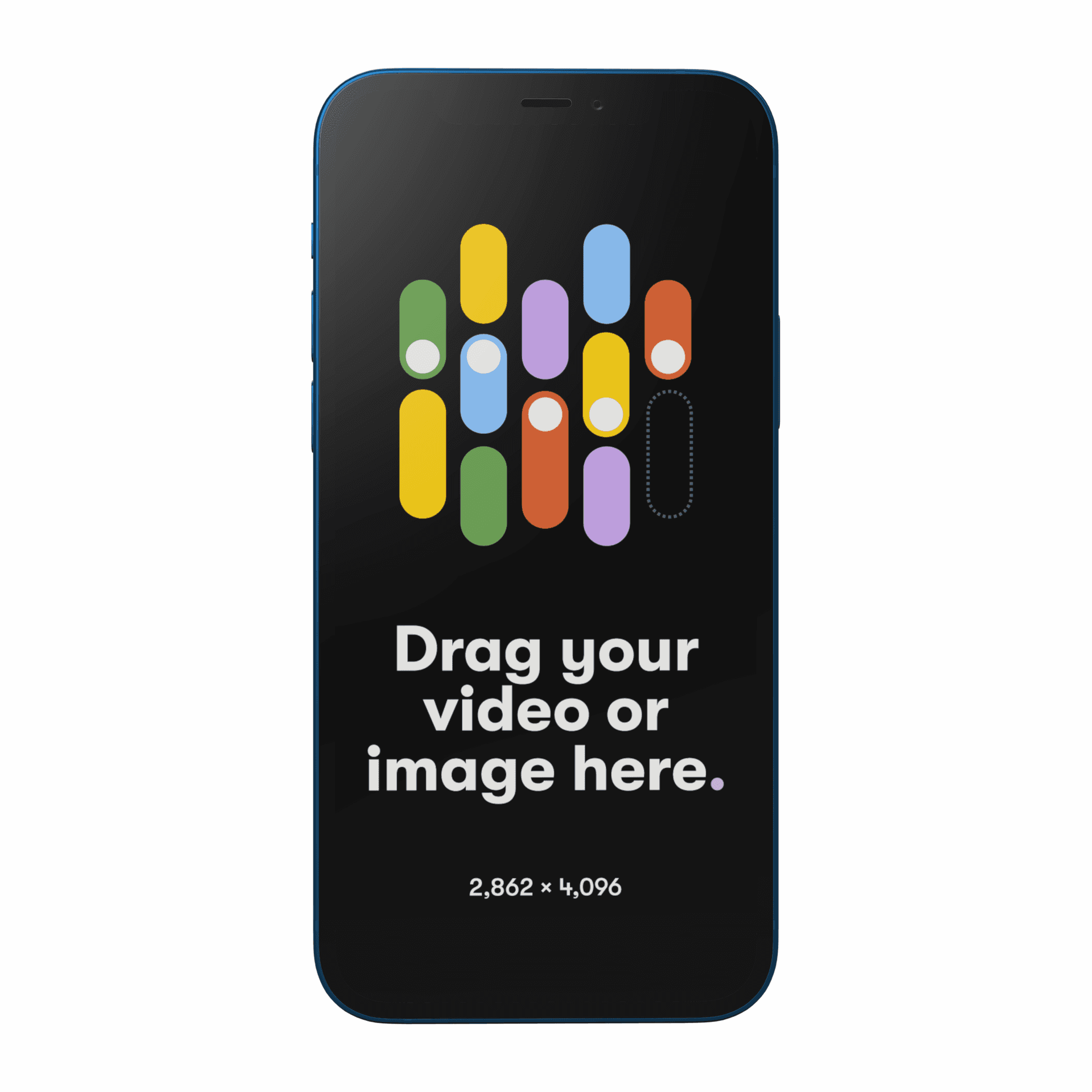 iPhone 12 Blue Mockup