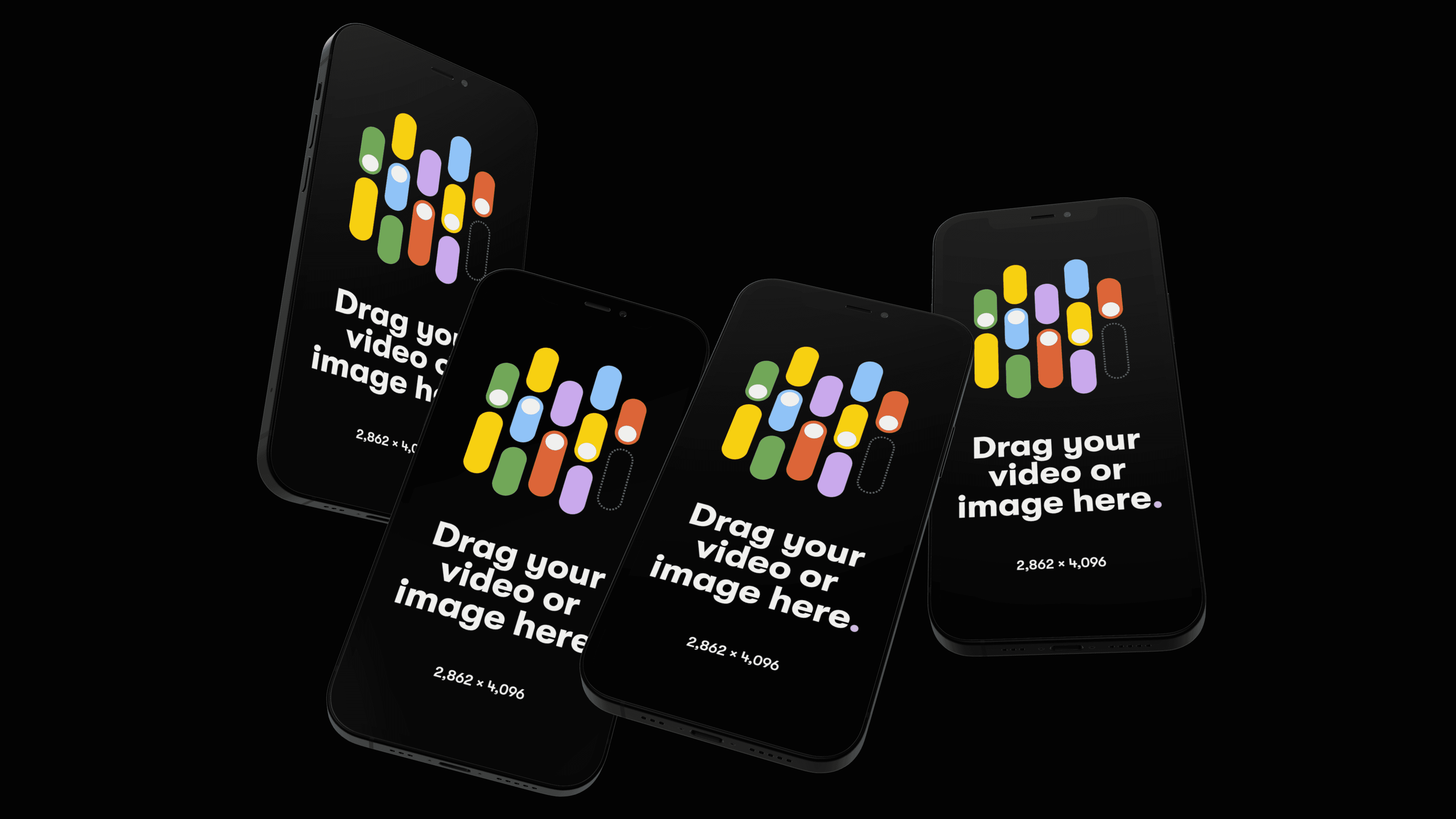 Floating iPhone mockups, tossed in the air gallery 2