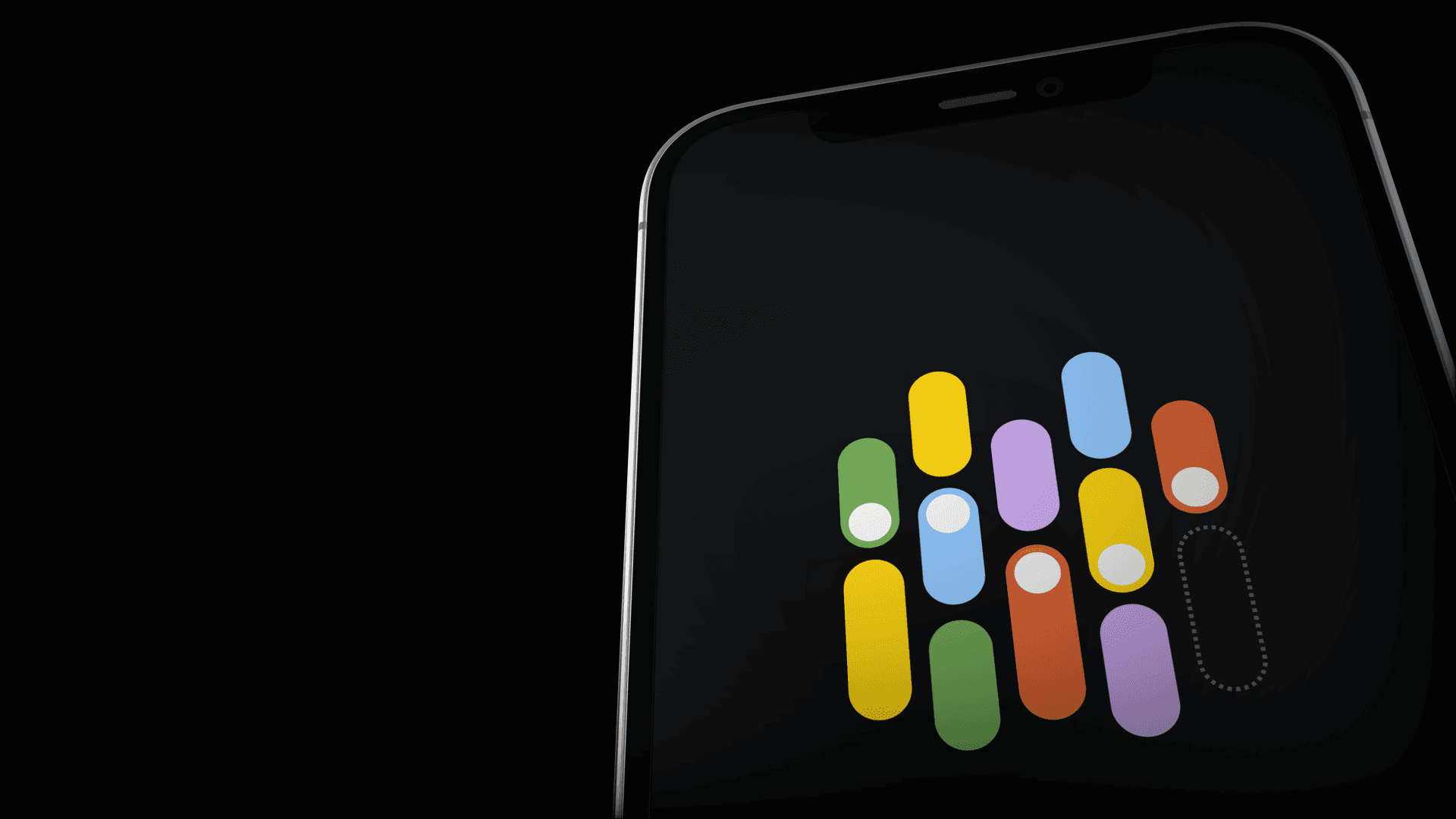 iPhone 12 Pro Silver Vignette Mockup