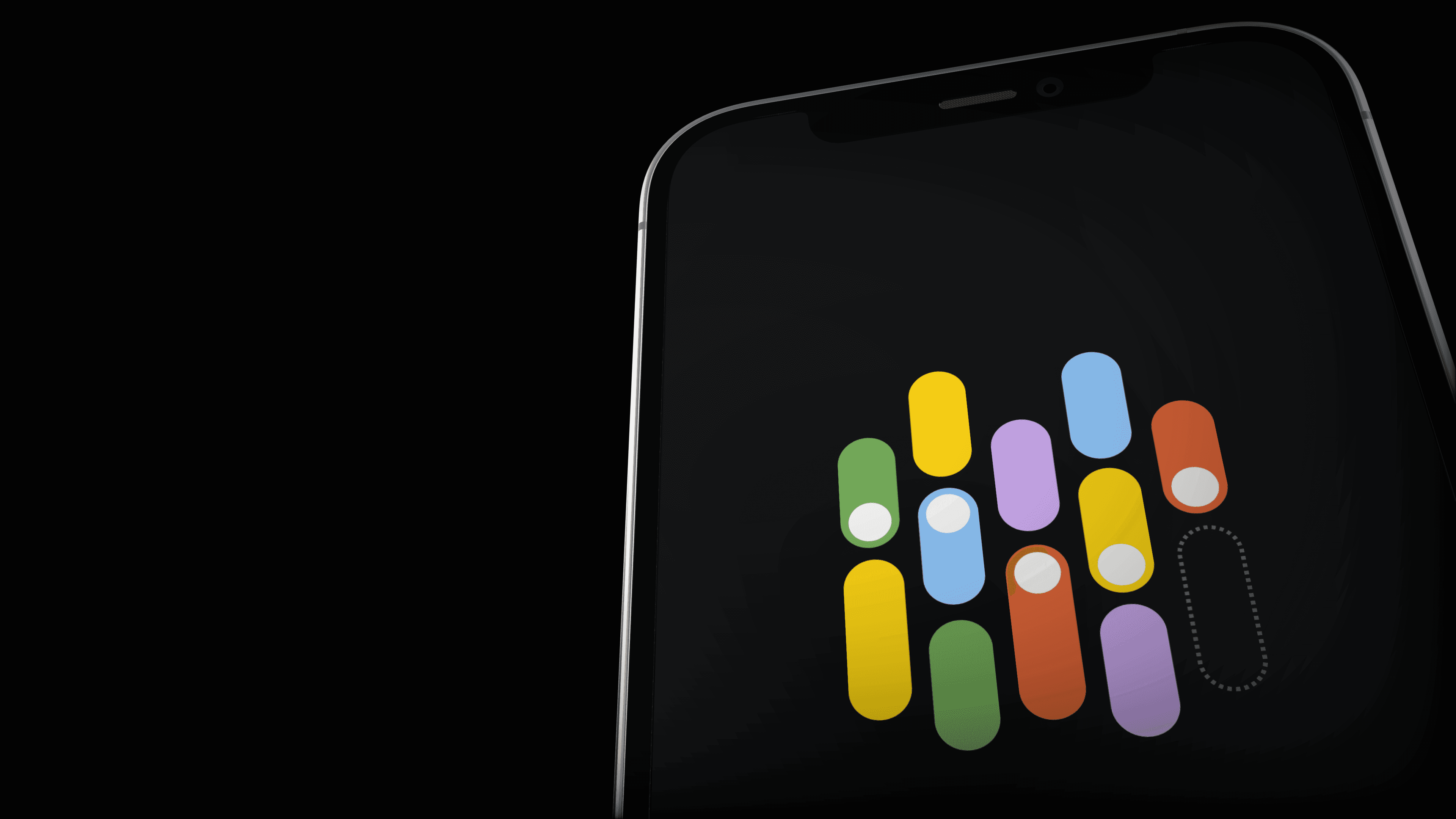 iPhone 12 Pro Silver Vignette Mockup