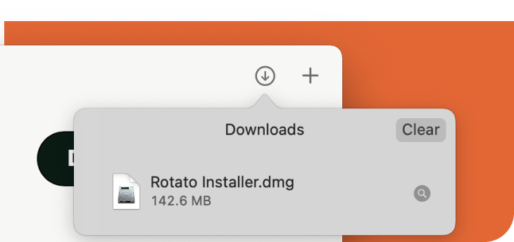 Screenshot showing where to find downloaded files in the browser