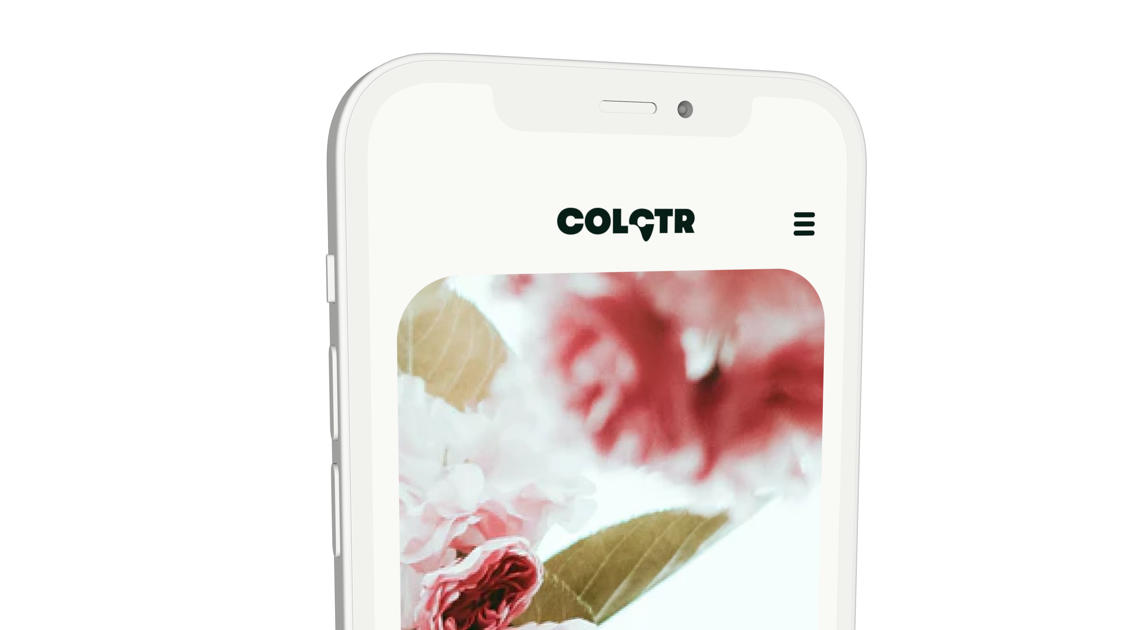 White device frame with slick design on the display