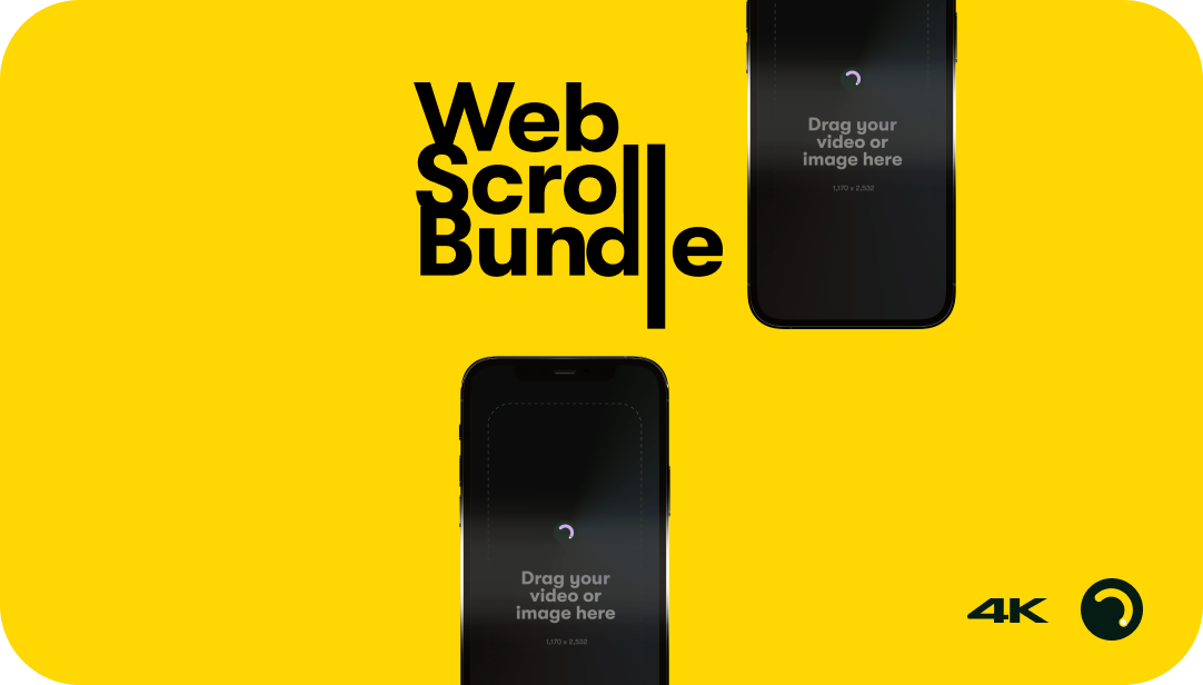 Web Scroll Bundle poster on yellow background