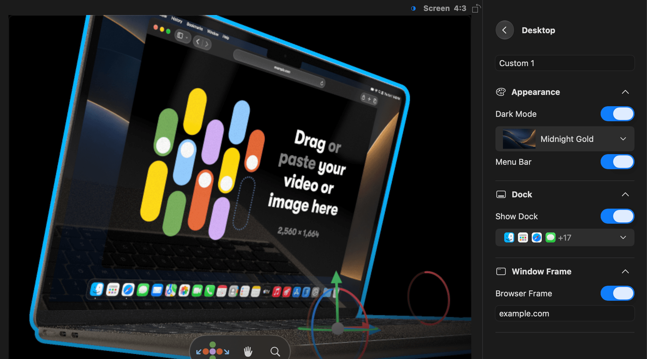 Desktops for laptops and monitors