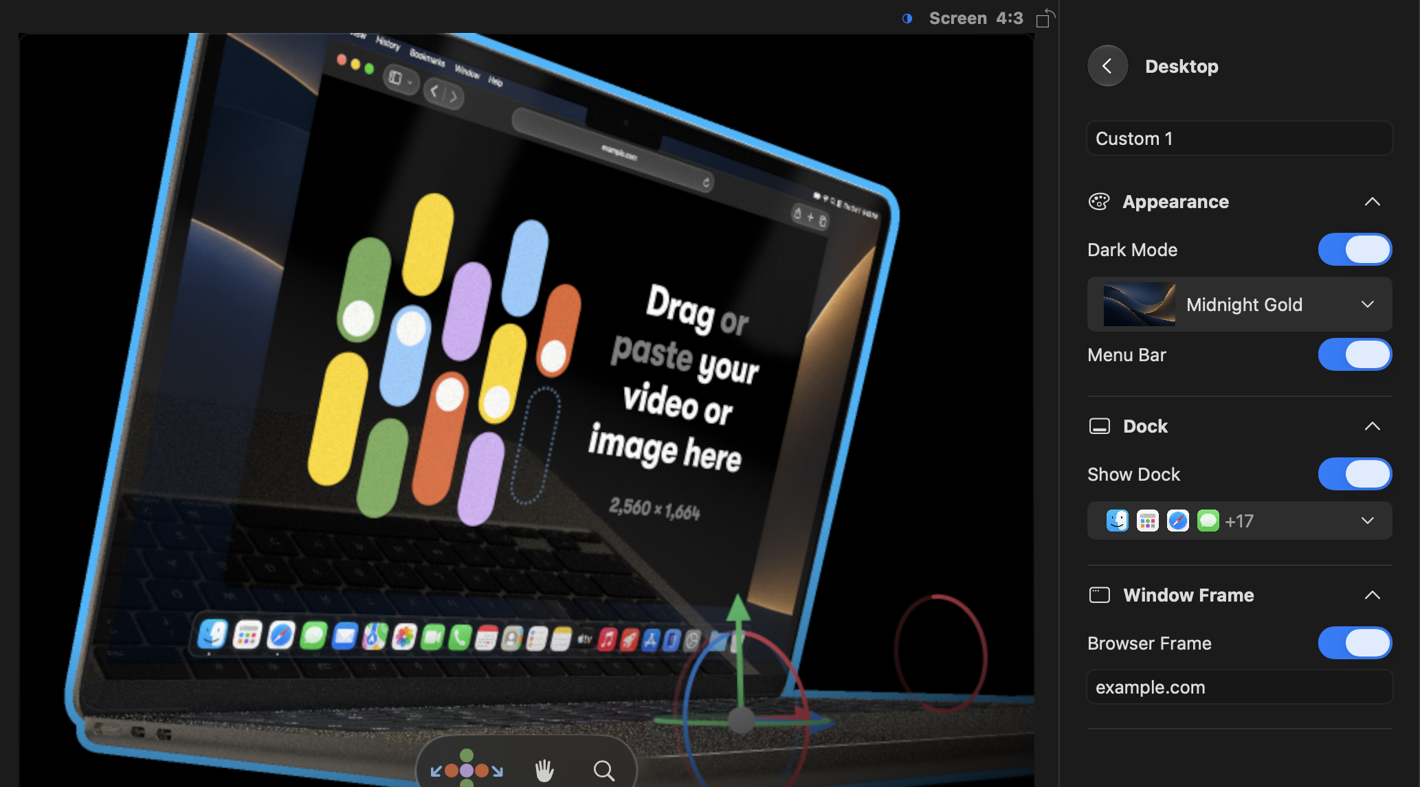 Desktops for laptops and monitors